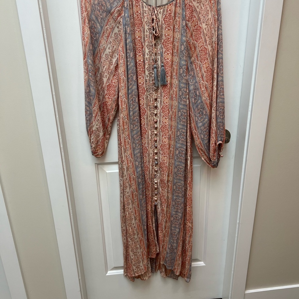 Bohemian Maxi Dress with Tassels